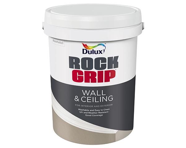 Dulux Wall &amp; Ceiling Rockgrip Paint - White (5L)
