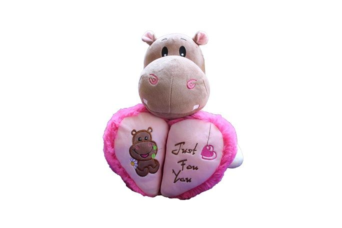 Hippo Just for You Plush Toy - Pink