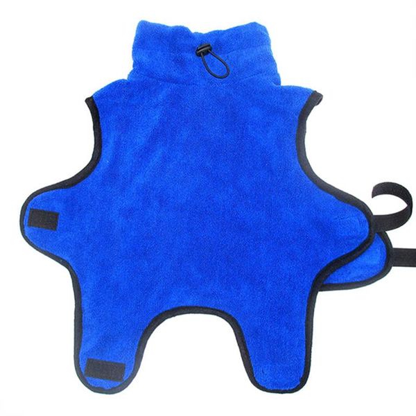 Super Absorbent Pet Bathrobe - Blue (Size: XL)