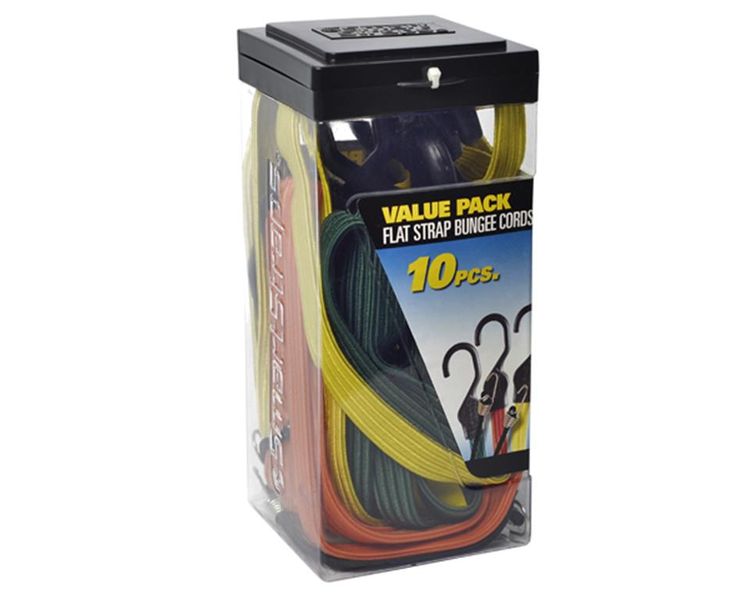 Smartstraps 10 Piece Flat Strap Bungee Assortment