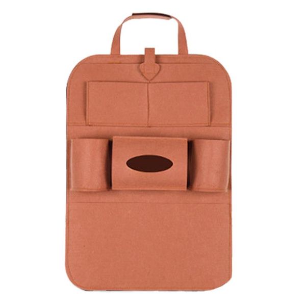 Auto Car Seat Multi-Pocket Storage Bag - Brown
