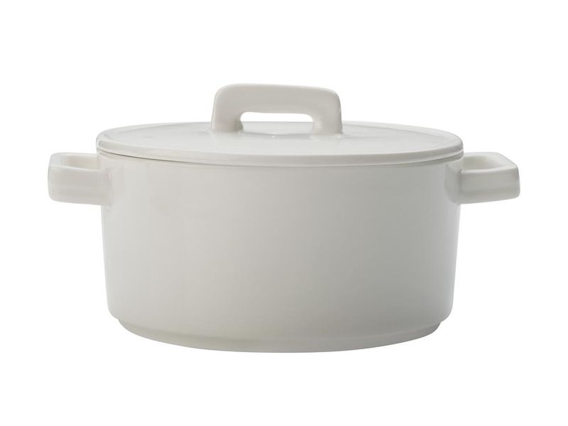 Maxwell &amp; Williams - 500ml Epicurious Round Casserole with Lid - White