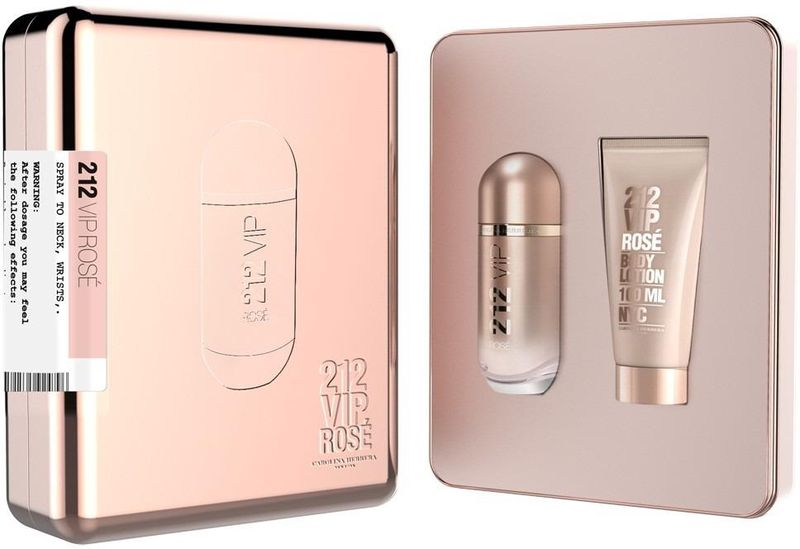 Carolina Herrera 212 VIP Rose Gift Set 50ml EDP &amp; Body Lotion