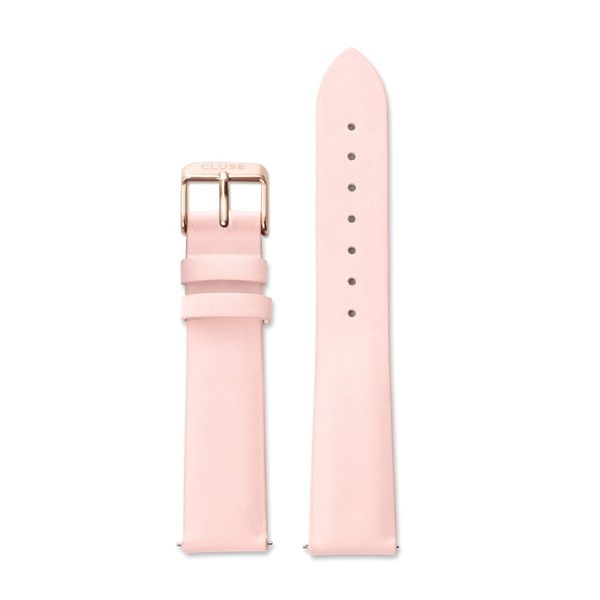 Cluse Ladies Pink Leather Strap &amp; Rose Gold Buckle - 18mm