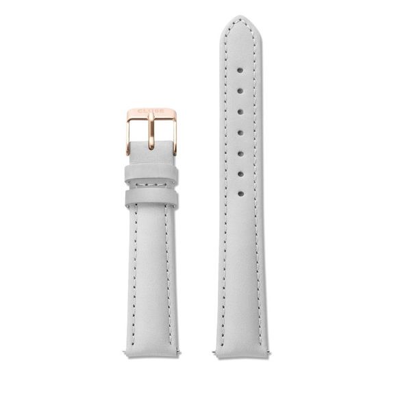 Cluse Ladies Grey Leather Strap &amp; Rose Gold Buckle - 16mm