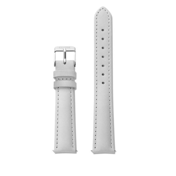 Cluse Ladies Grey Leather Strap &amp; Silver Buckle - 16mm