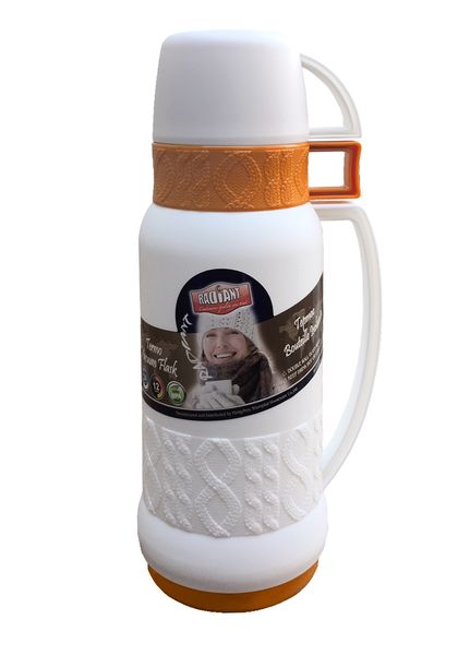 High Quality Travel Thermo Vacuum Flask - White (1.0 L)