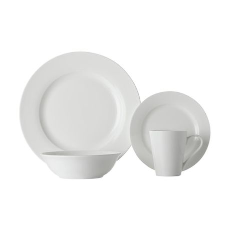 Maxwell Williams White Basics Cosmopolitan Rim Dinner Set of 16 Daily Sale Shop