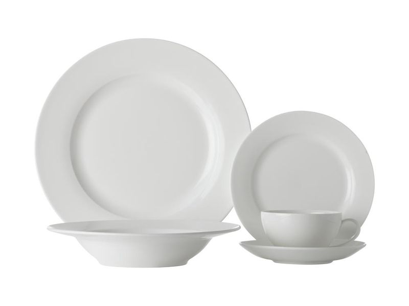 Maxwell &amp; Williams - White Basics Royale Rim Dinner - Set of 20
