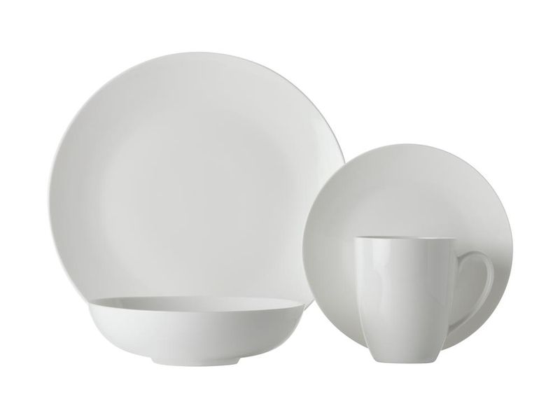 Maxwell &amp; Williams - White Basics Fitzrovia Coupe Dinner - Set of 16