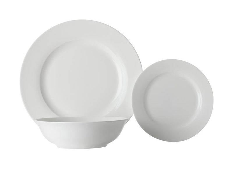 Maxwell &amp; Williams - White Basics Soho Rim Dinner - Set of 18
