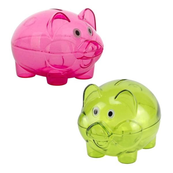 Piggy Bank Set of Two - Pink &amp; Green