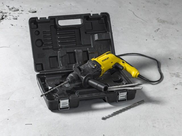 Stanley Tools 800W Mode SDS-Plus Hammer Kitbox Yellow