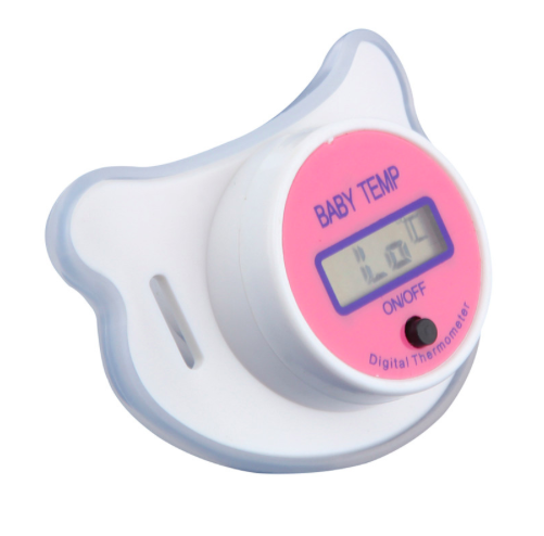 Digital LCD Baby Pacifier Thermometer - Pink