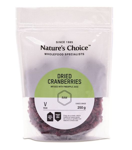 Nature's Choice Cranberry Dried with Juice Infused - 250g