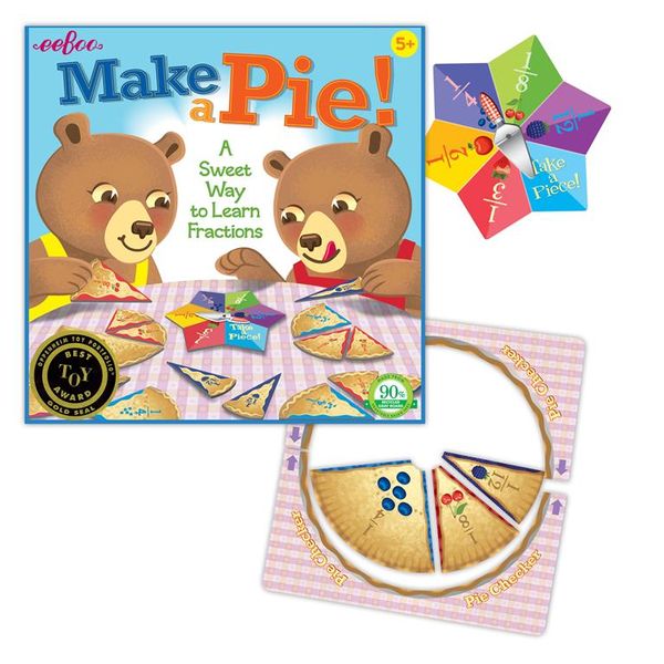 eeBoo Make a Pie Fraction Practice Board Game