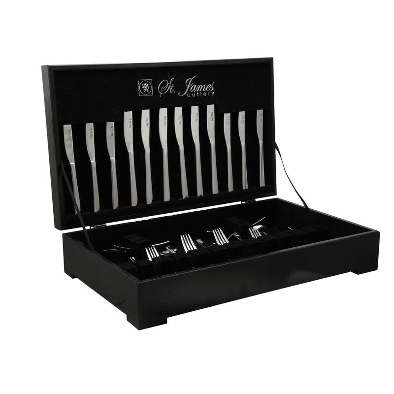 St. James Cutlery Cambridge 18/10 Set In Wooden Canteen Set of 112