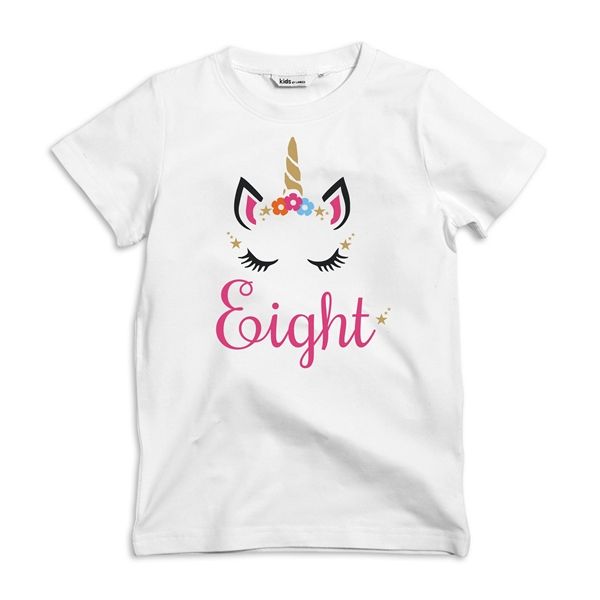 Qtees Africa Unicorn Birthday Eight T-Shirt