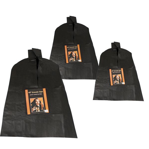 Dracula Adult Dress Up Cape - 114.3 cm (3 Pack)
