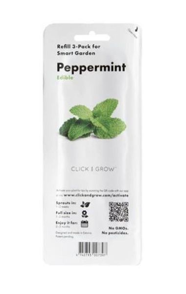 Click and Grow Peppermint Refill for Smart Herb Garden - 3 Pack