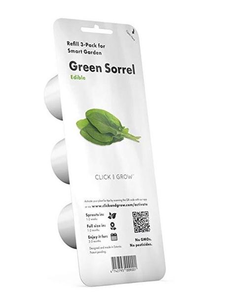 Click and Grow Green Sorrel Refill for Smart Herb Garden - 3 Pack
