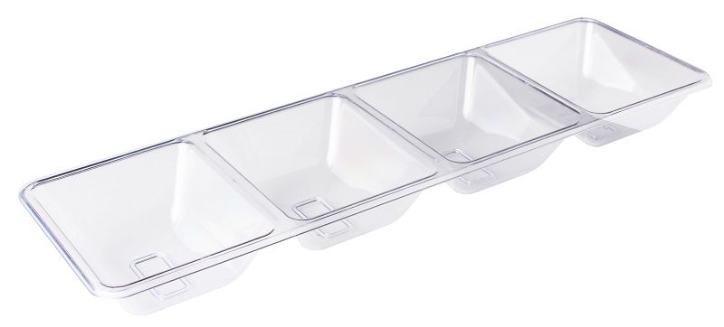 Gizmo - Clear Plastic Platter - 4 Segments