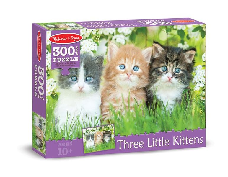 Melissa &amp; Doug Three Little Kitten Cardboard 300 Piece Jigsaw Puzzle
