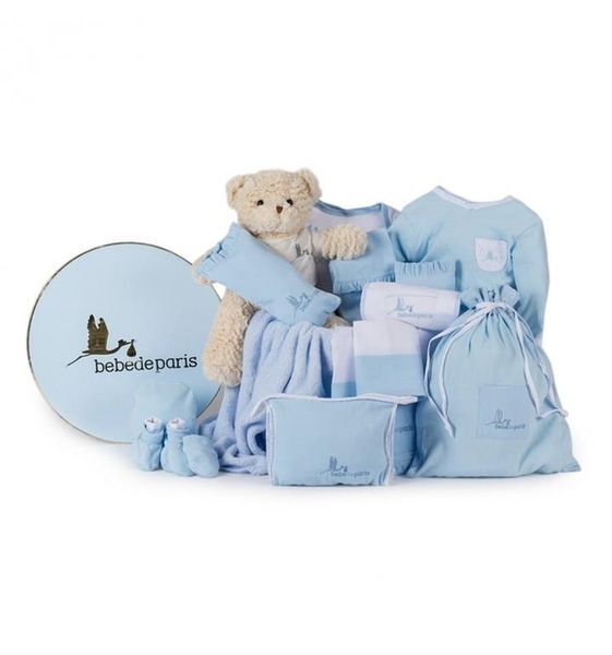 Bebedeparis Complete Classic Baby Hamper - Blue