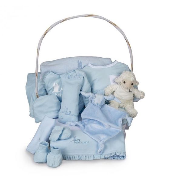 Bebedeparis Complete Serenity Baby Gift Basket - Blue