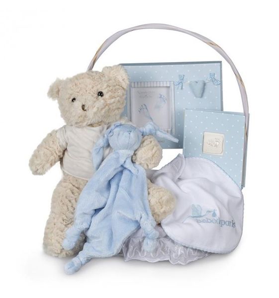 Bebedeparis Memories Essential Baby Gift Basket - Blue