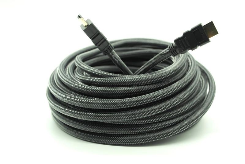 GS Premium HDMI Braided Cable - Silver &amp; Grey (10m)