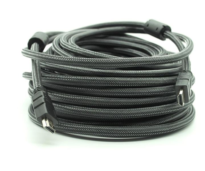 GS Premium HDMI Braided Cable - Silver &amp; Grey (20m)