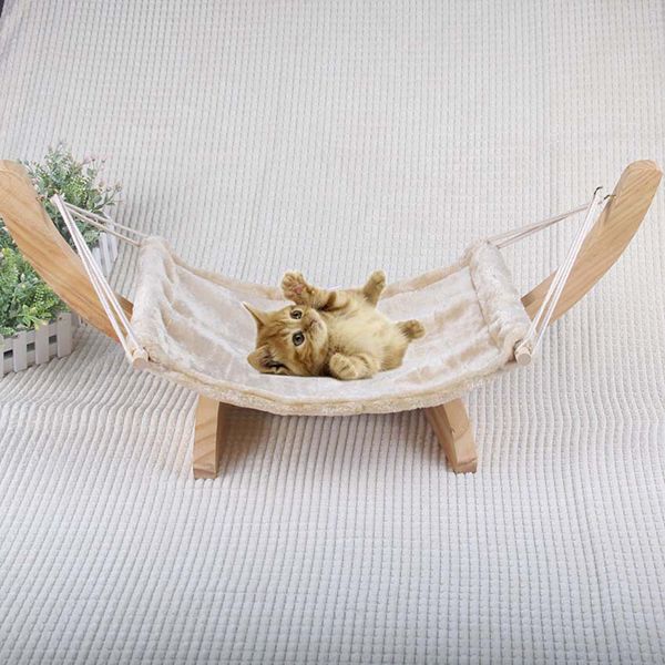 Cat s Hanging Hammock Beige Wooden Shop Today. Get it Tomorrow takealot