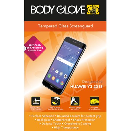 Clear Tempered Glass Screen Protector UNEXTATI Screen Protector for Huawei Y3 2018 3 Pack Anti Scratch Case Friendly Bubble Free 