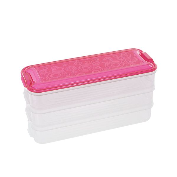 Iconix 3 Tier Stackable Food Storage Containers - Pink