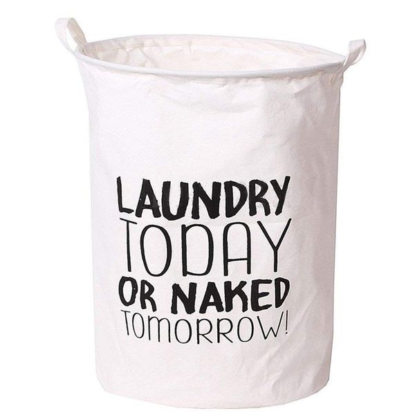 Iconix Laundry Today or Naked Tomorrow Laundry Bag - White
