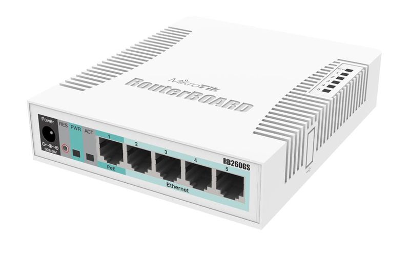 MikroTik Gigabit SwOS Desktop Switch RB260GS