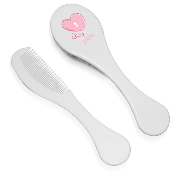 Pur - Brush And Comb Set - Pink