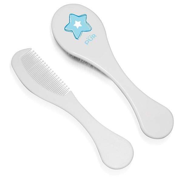 Pur - Brush And Comb Set - Blue
