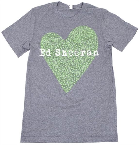 Ed Sheeran: Heart T-Shirt - Medium (Parallel Import)