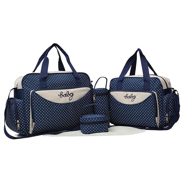 Multi-Function Baby Diaper Bag Set - Navy (Set of 5)