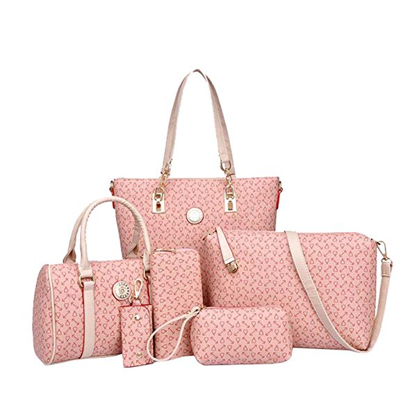 Multi-Function Mummy Bag Set - Pink (Set of 6)