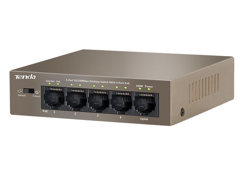 Tenda 5 Port Fast Ethernet Switch with 4 PoE | TEF1105P