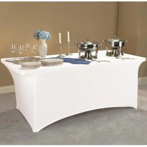 DSA - Stretch Trilobal Trestle Tablecloth - White