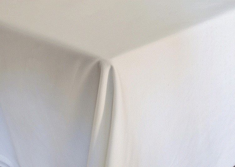 DSA - 180cm Polyteq Square Stain Resistant Tablecloth - White