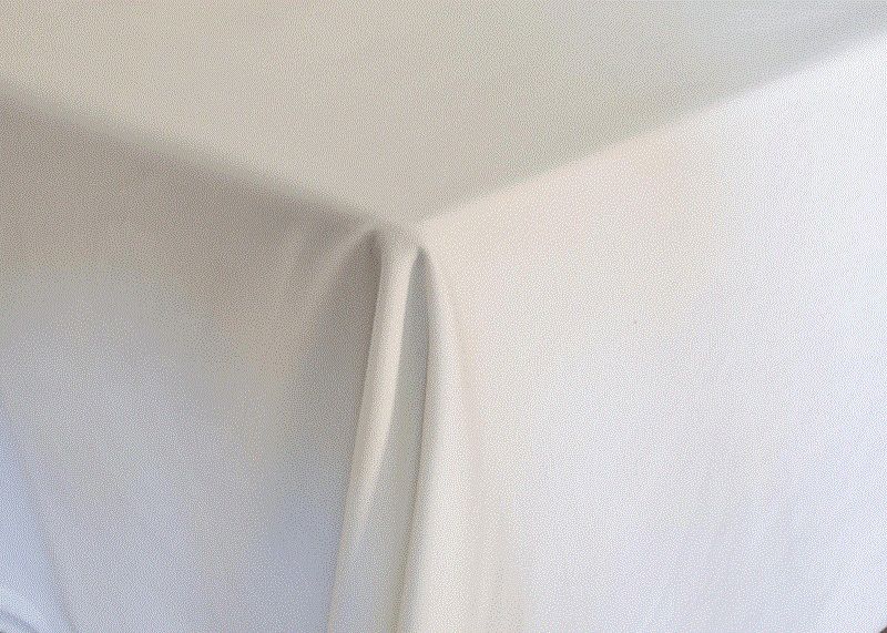 DSA - 320cm Polyteq Circular Stain Resistant Tablecloth - White