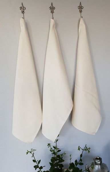 DSA - Waffle Weave Tea Towels Off-White - Set Of 2