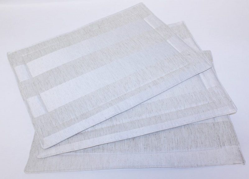 DSA - Earth Collection Stripe Placemats Natural - Set Of 6