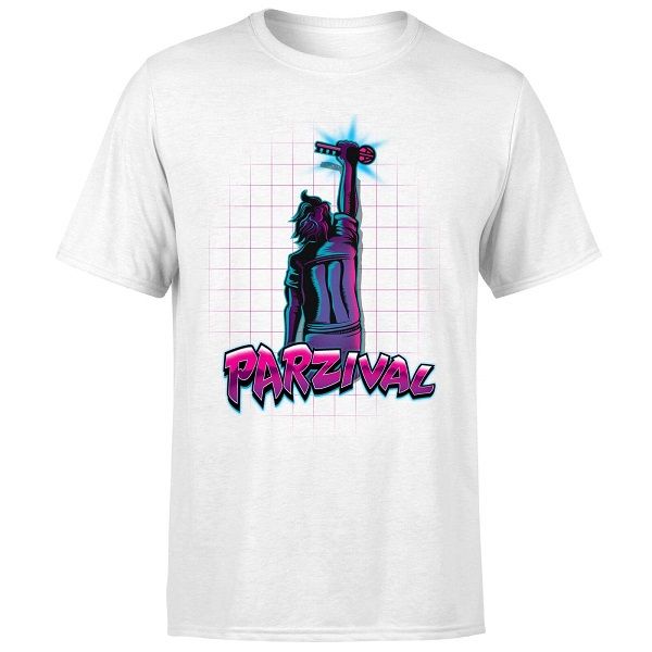 Ready Player One: Parzival Key T-Shirt - White (Parallel Import)