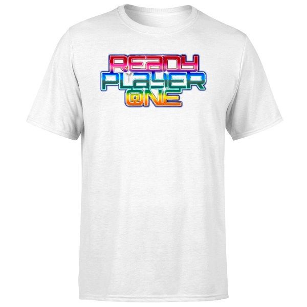 Ready Player One: Rainbow Logo T-Shirt - White (Parallel Import)